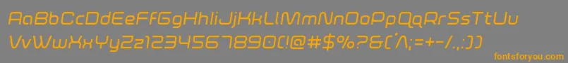 foxontherunsemital Font – Orange Fonts on Gray Background