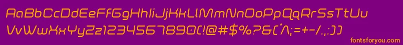 foxontherunsemital Font – Orange Fonts on Purple Background