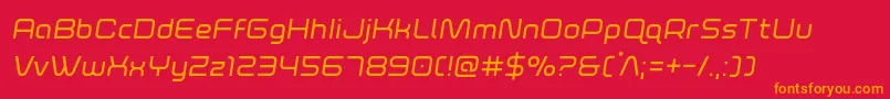 foxontherunsemital Font – Orange Fonts on Red Background