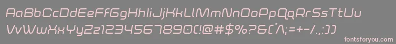 foxontherunsemital Font – Pink Fonts on Gray Background