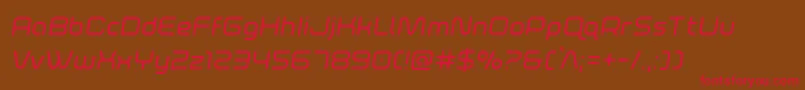Weitere Informationen zur foxontherunsemital-Schriftart foxontherunsemital-Schriftart – Rote Schriften auf braunem Hintergrund
