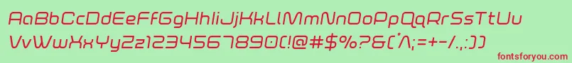 Шрифт foxontherunsemital – красные шрифты на зелёном фоне