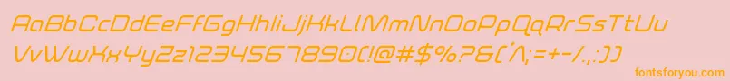 foxontherunsuperital Font – Orange Fonts on Pink Background