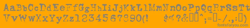 FOXSN    Font – Gray Fonts on Orange Background