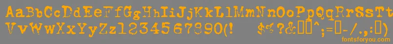 FOXSN    Font – Orange Fonts on Gray Background