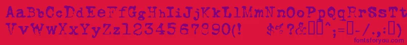 FOXSN    Font – Purple Fonts on Red Background