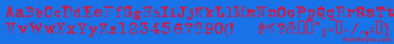 FOXSN    Font – Red Fonts on Blue Background