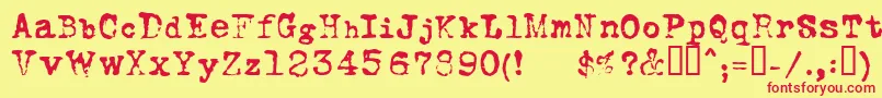 FOXSN    Font – Red Fonts on Yellow Background