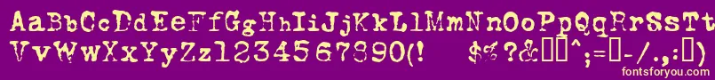 FOXSN    Font – Yellow Fonts on Purple Background