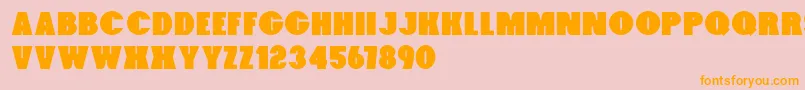 Foxxy Font – Orange Fonts on Pink Background