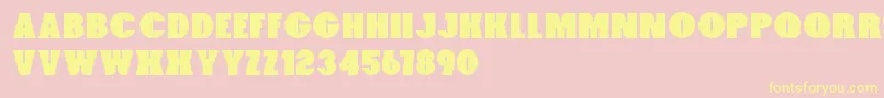 Foxxy Font – Yellow Fonts on Pink Background