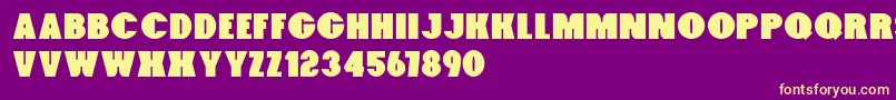 Foxxy Font – Yellow Fonts on Purple Background