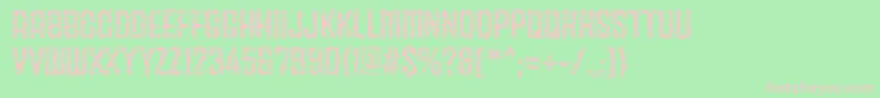 Fracture5758 Regular Font – Pink Fonts on Green Background