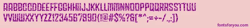 Fracture5758 Regular Font – Purple Fonts on Pink Background