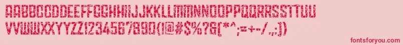 Fracture5758 Regular Font – Red Fonts on Pink Background