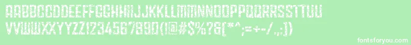 Fracture5758 Regular Font – White Fonts on Green Background