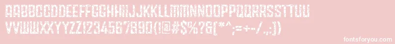 Fracture5758 Regular Font – White Fonts on Pink Background