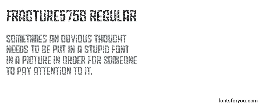 Review of the Fracture5758 Regular (127116) Font