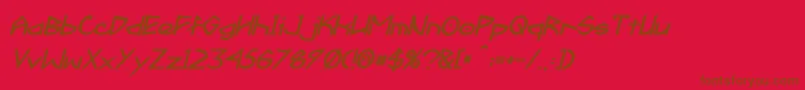 Fractyl Bold Italic Font – Brown Fonts on Red Background