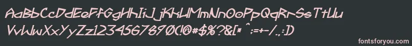 Fractyl Bold Italic Font – Pink Fonts on Black Background