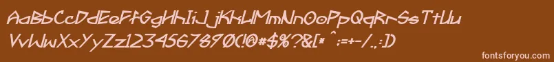 Fractyl Bold Italic Font – Pink Fonts on Brown Background