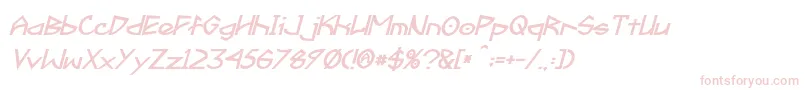 Fractyl Bold Italic Font – Pink Fonts on White Background