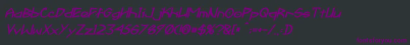 Fractyl Bold Italic Font – Purple Fonts on Black Background
