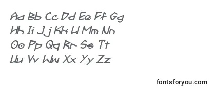Überblick über die Schriftart Fractyl Bold Italic