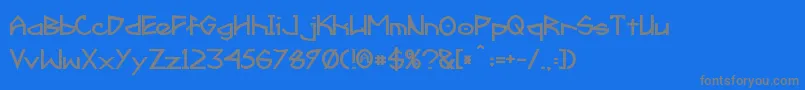 Weitere Informationen zur Fractyl Bold-Schriftart Fractyl Bold-Schriftart – Graue Schriften auf blauem Hintergrund
