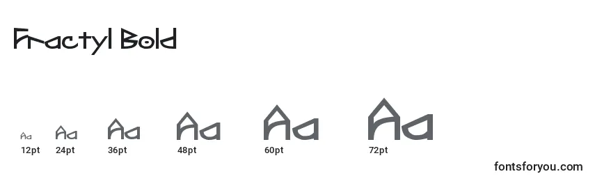 Größen der Schriftart Fractyl Bold
