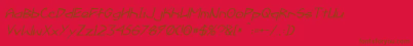 Police Fractyl Italic – polices brunes sur fond rouge