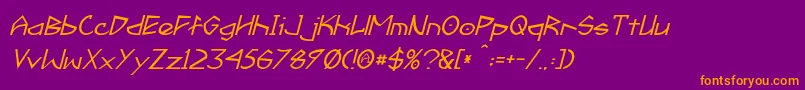 fuente Fractyl Italic – Fuentes Naranjas Sobre Fondo Morado