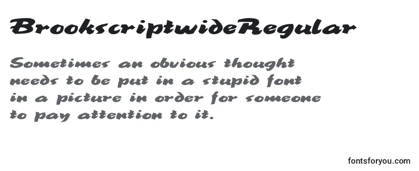 BrookscriptwideRegular Font
