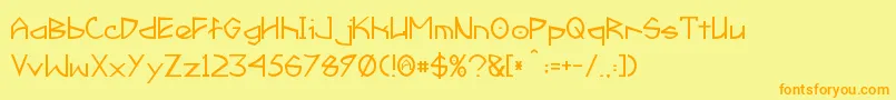 Шрифт Fractyl – оранжевые шрифты на жёлтом фоне