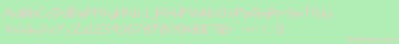 Fractyl Font – Pink Fonts on Green Background