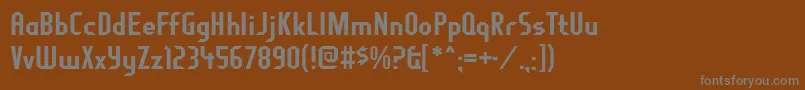 フォントfragile bombers – 茶色の背景に灰色の文字
