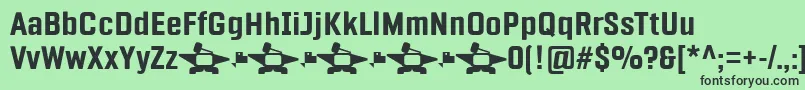 Fragua Bold-fontti – mustat fontit vihreällä taustalla