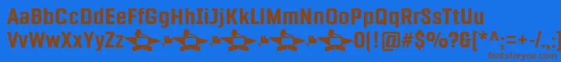 Police Fragua Bold – polices brunes sur fond bleu