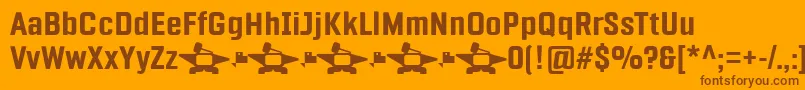 Fragua Bold-fontti – ruskeat fontit oranssilla taustalla