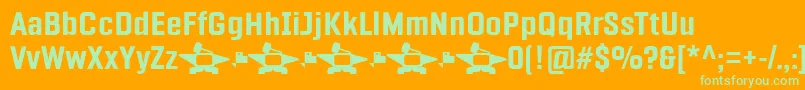 Fragua Bold-fontti – vihreät fontit oranssilla taustalla