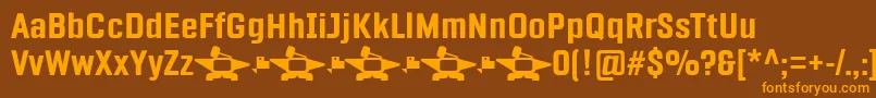Шрифт Fragua Bold – оранжевые шрифты на коричневом фоне