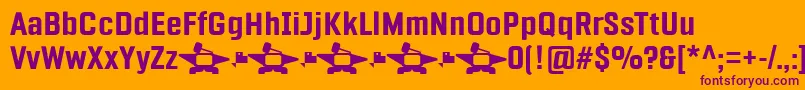 Fragua Bold Font – Purple Fonts on Orange Background