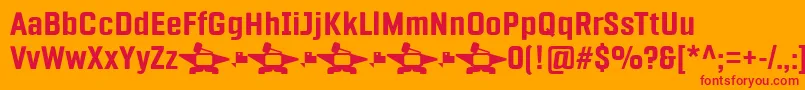 Fragua Bold-fontti – punaiset fontit oranssilla taustalla