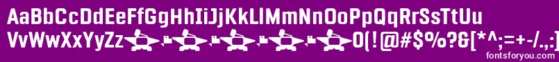 Fragua Bold-Schriftart – Weiße Schriften auf violettem Hintergrund