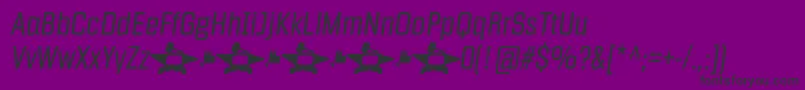 Fragua Light Italic Font – Black Fonts on Purple Background
