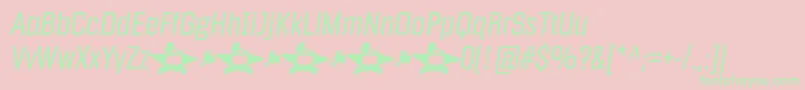 Fragua Light Italic Font – Green Fonts on Pink Background