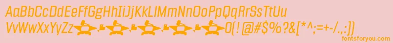 Fragua Light Italic Font – Orange Fonts on Pink Background