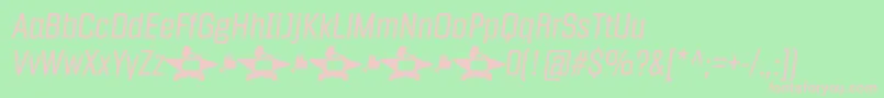 Fragua Light Italic Font – Pink Fonts on Green Background