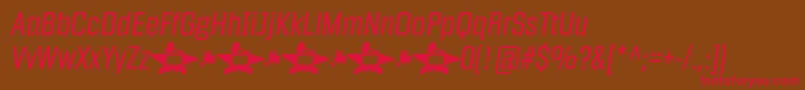 Fragua Light Italic Font – Red Fonts on Brown Background