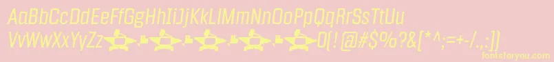 Fragua Light Italic Font – Yellow Fonts on Pink Background